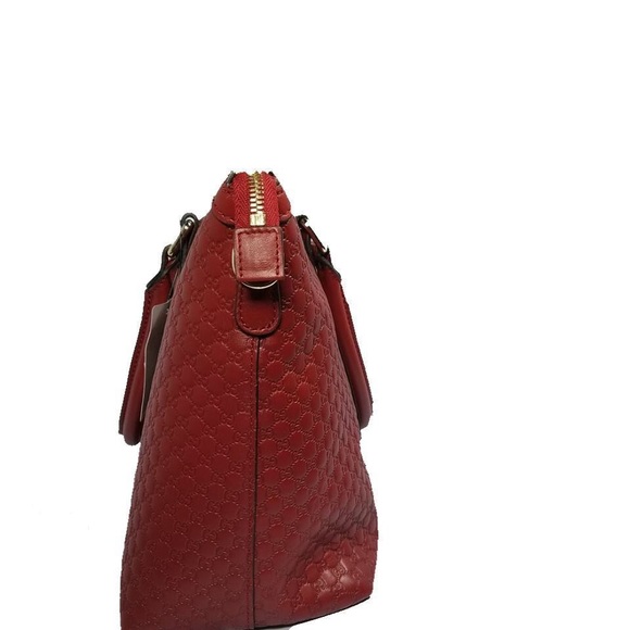 Authentic Gucci Calf Leather Red Medium Tote - Picture 3 of 5